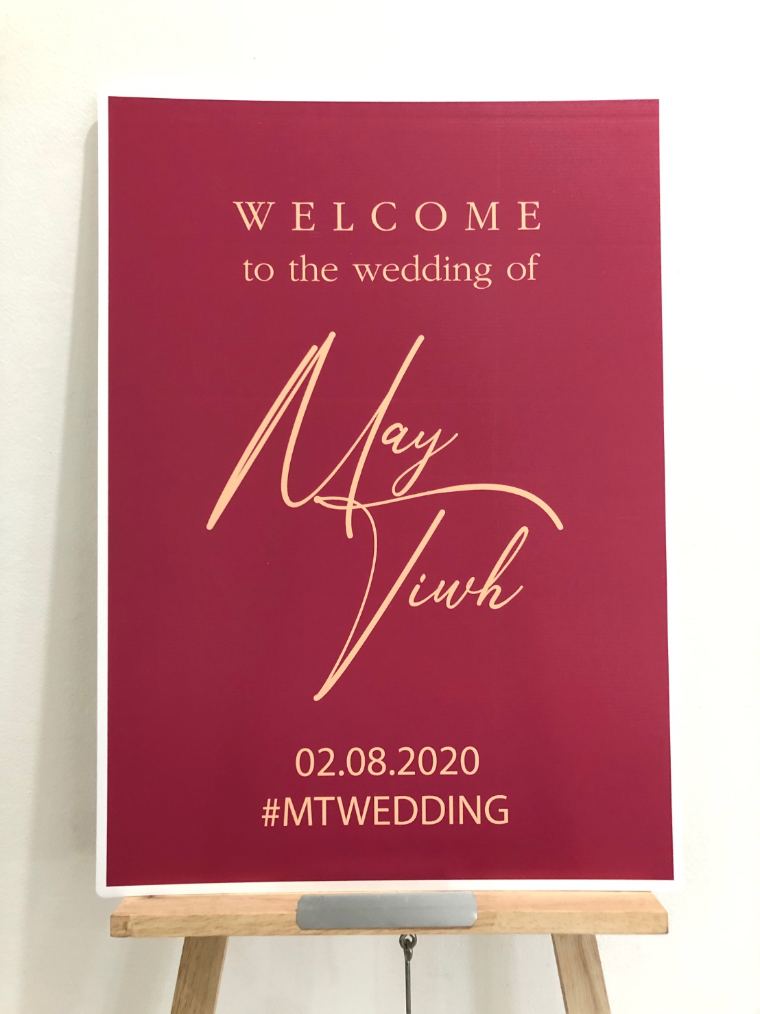 ป้าย Welcome งานแต่ง ป้ายงานหมั้น เริ่มต้น 250 บาท ป้าย Welcome งานแต่ง ป้ายงานหมั้น เริ่มต้น 250 บาท