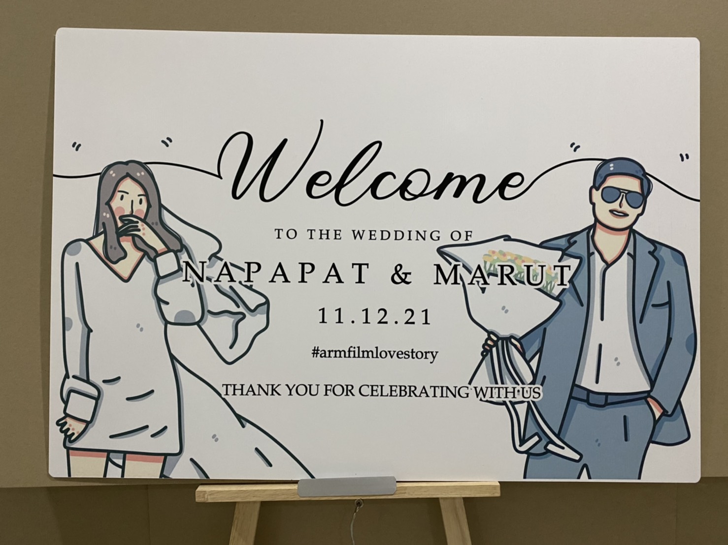 ป้าย Welcome งานแต่ง ป้ายงานหมั้น เริ่มต้น 250 บาท ป้าย Welcome งานแต่ง ป้ายงานหมั้น เริ่มต้น 250 บาท