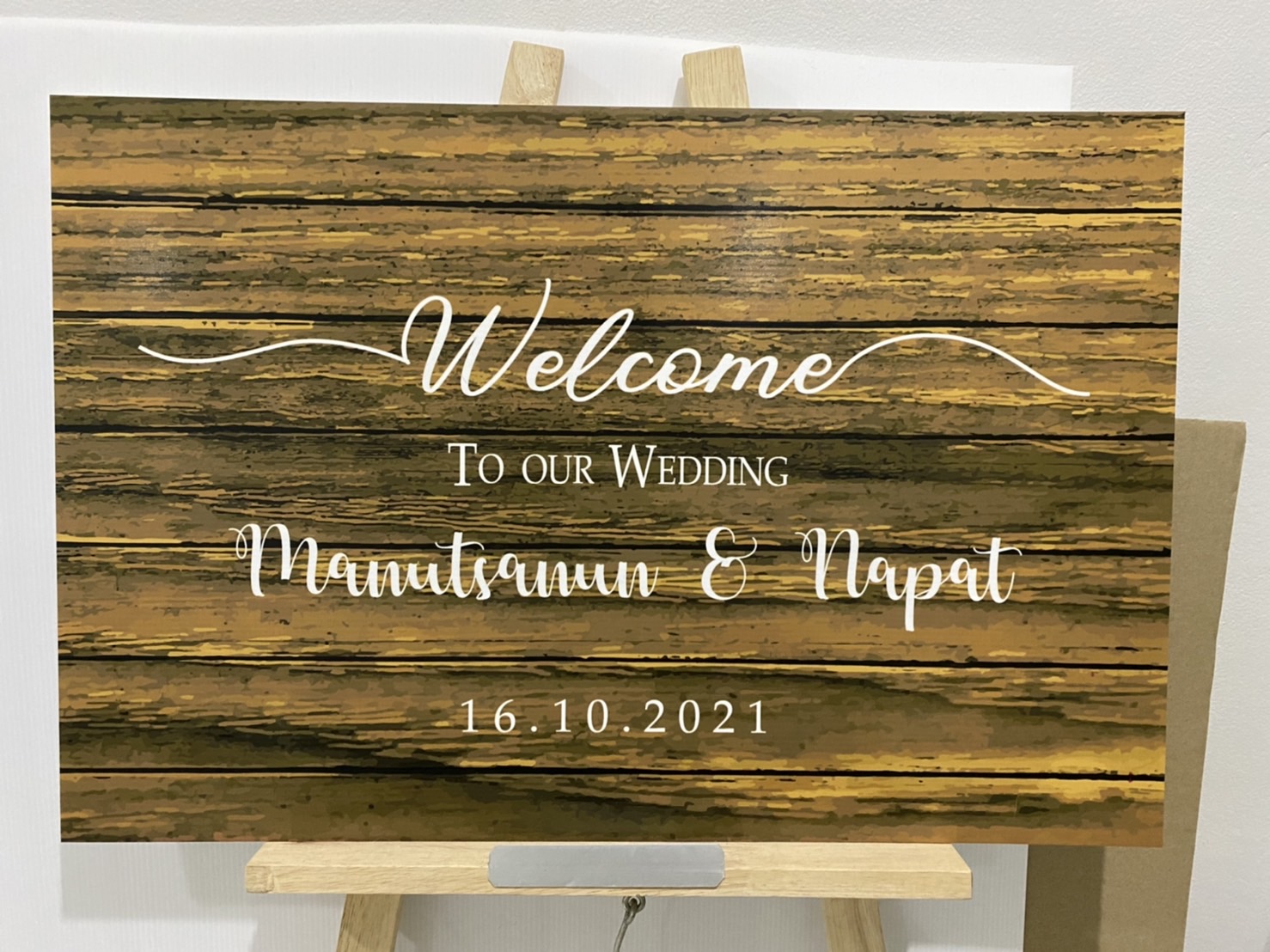 ป้าย Welcome งานแต่ง ป้ายงานหมั้น เริ่มต้น 250 บาท ป้าย Welcome งานแต่ง ป้ายงานหมั้น เริ่มต้น 250 บาท