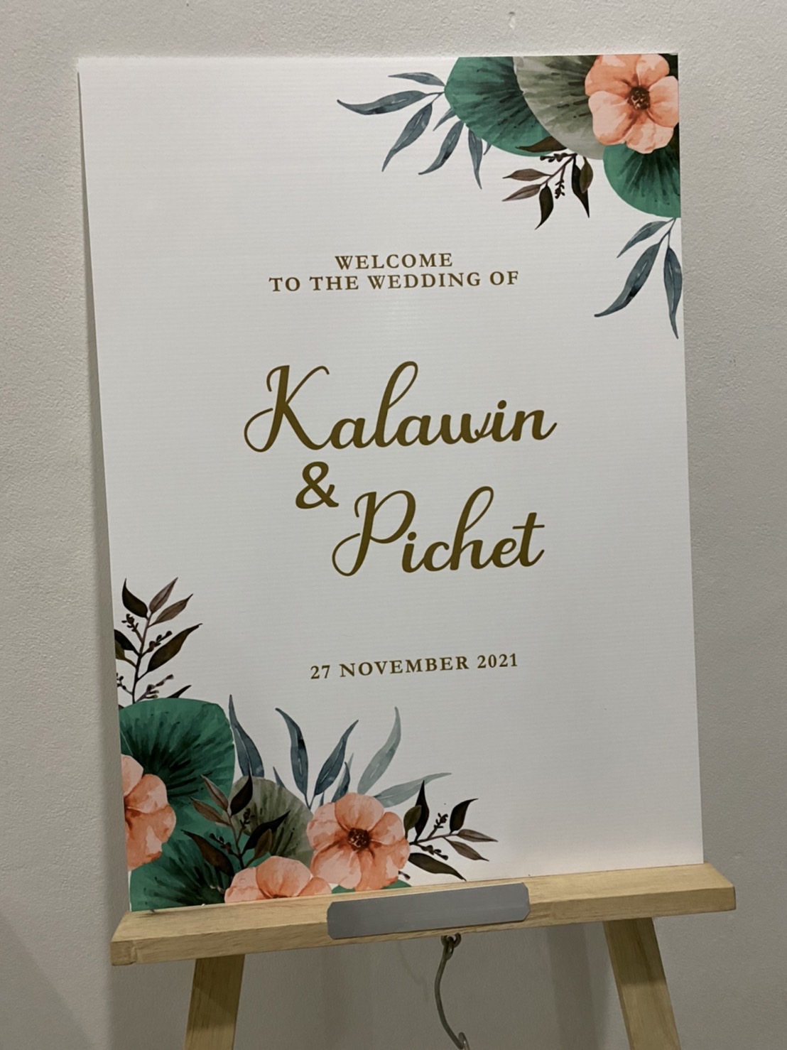 ป้าย Welcome งานแต่ง ป้ายงานหมั้น เริ่มต้น 250 บาท ป้าย Welcome งานแต่ง ป้ายงานหมั้น เริ่มต้น 250 บาท